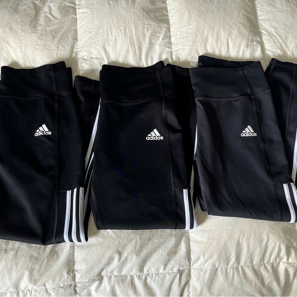 Adidas polyester spandex leggings - Picture 1 of 1